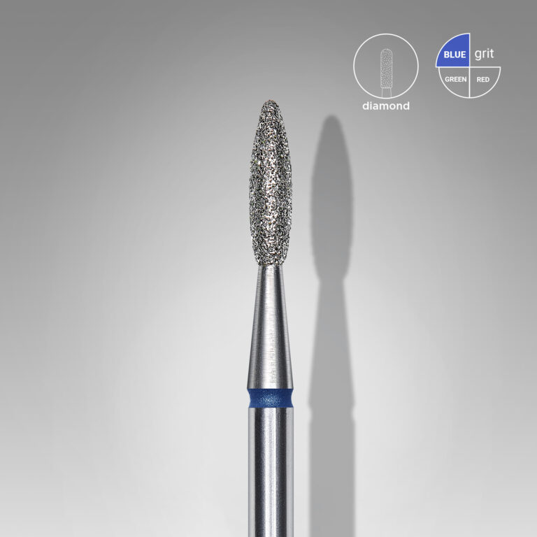 Fresa Staleks forma llama, azul, 2.1mm-8mm