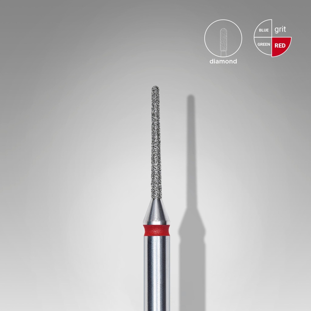 Fresa de diamante forma aguja Staleks 1 mm – 10 mm (Roja)