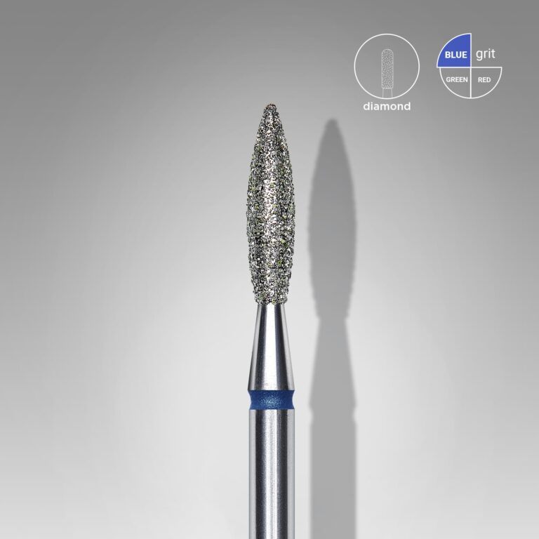 Fresa de diamante Staleks forma llama 2,3–10 mm (azul)