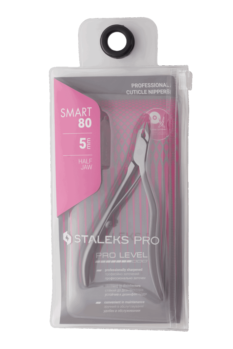 Alicates para cutícula profesionales Staleks Smart 80 (3 mm / 4 mm / 5 mm / 7 mm)