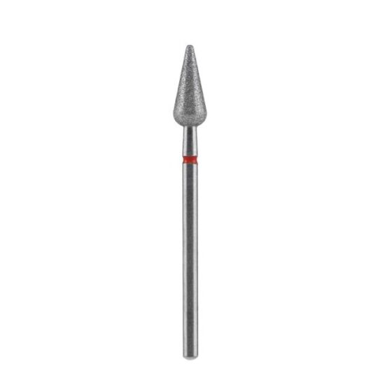 Fresa de diamante Staleks forma gota 8 mm (Roja)