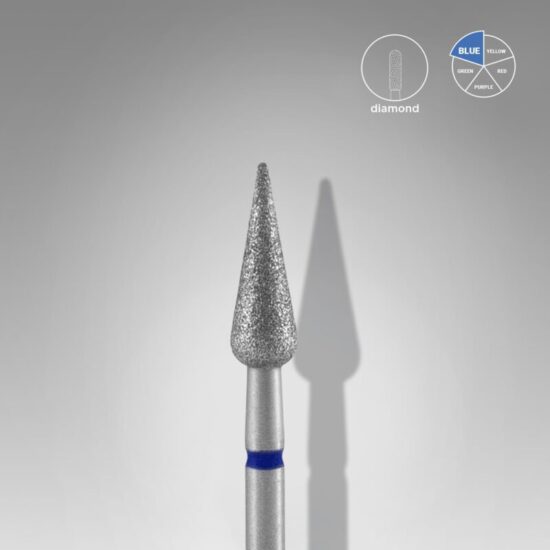Fresa de diamante, forma gota, azul 4mm