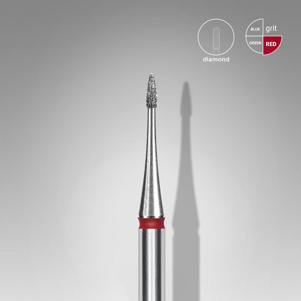 Fresa de Diamante Forma Mini Llama Staleks 3 mm (Roja)