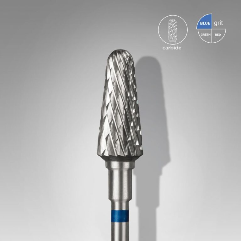 Fresa para retirar permanente/gel Staleks forma cono truncado 6 mm / 14 mm (azul)