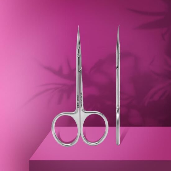 Tijeras para Cutícula con Gancho para Zurdos EXPERT Staleks Tipo 3 (hoja 23 mm)