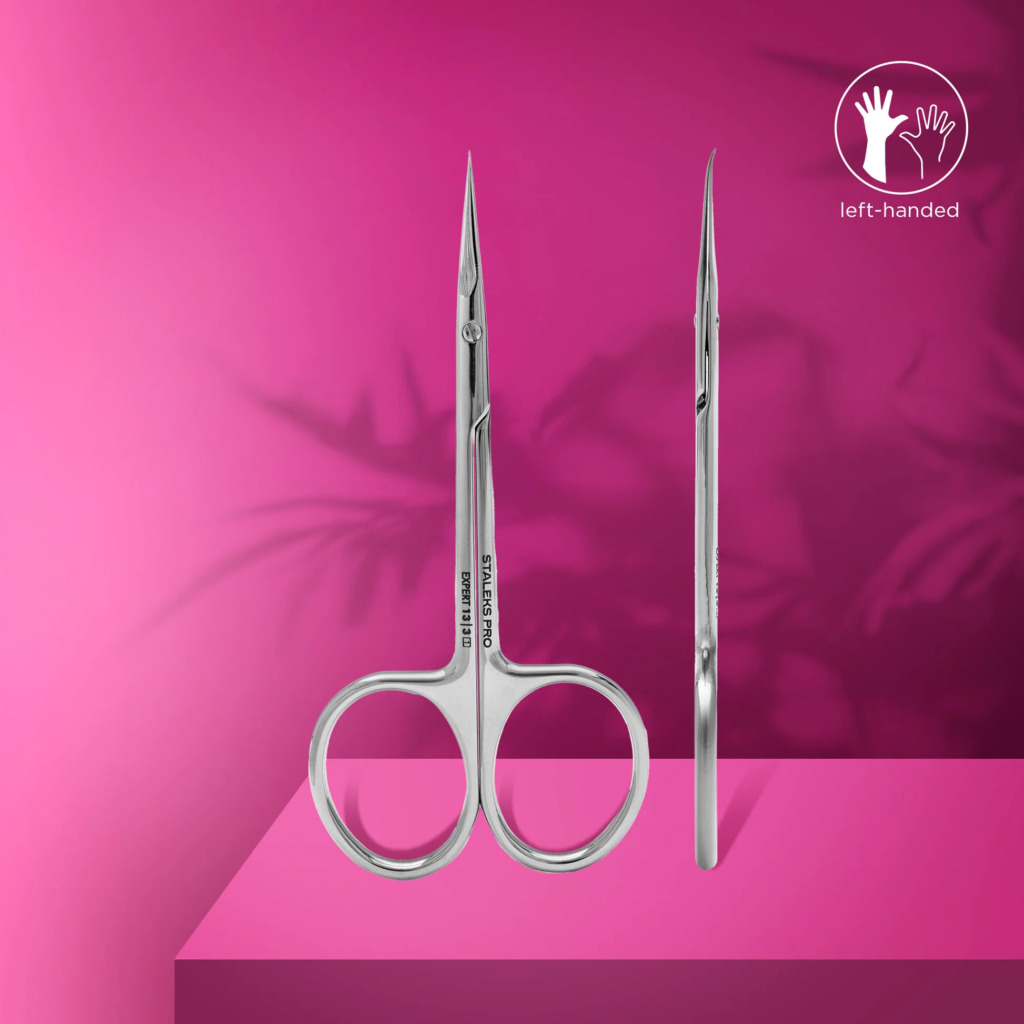 Tijeras para Cutícula con Gancho para Zurdos EXPERT Staleks Tipo 3 (hoja 23 mm)