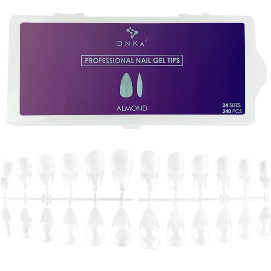 DNKa' Professional Nail Gel Tips Almond, 240pcs