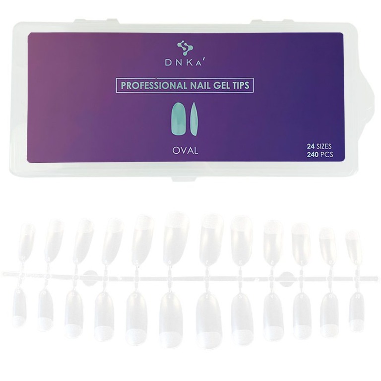DNKa' Professional Nail Gel Tips Oval, 240pcs