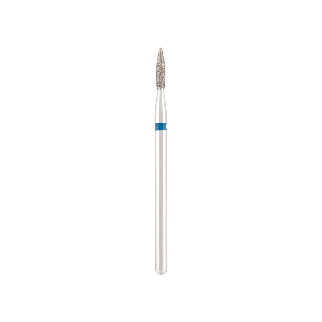 Fresa de diamante Vladmiva Ø 1,8 - 8 mm, forma llama (azul)