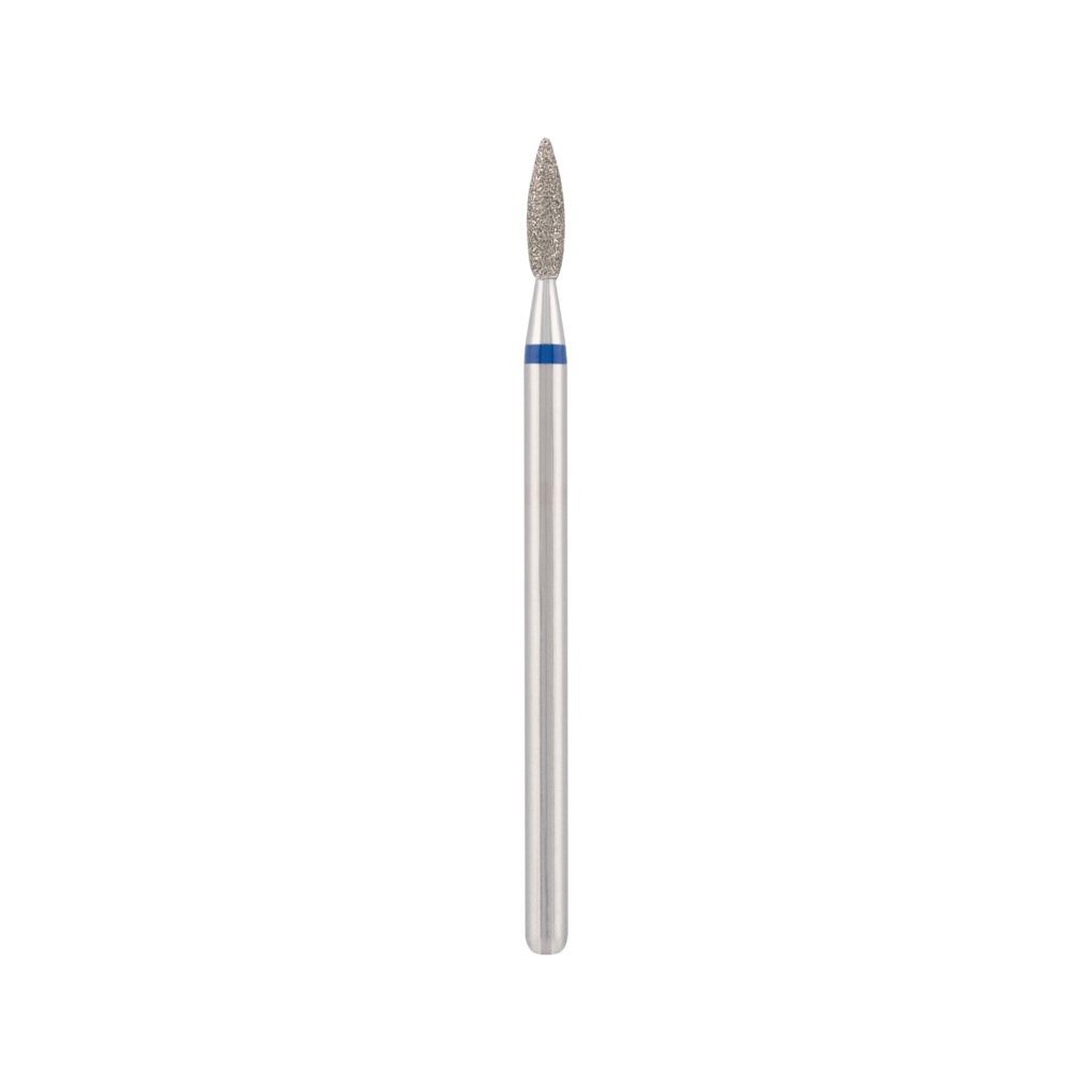 Fresa de diamante Vladmiva Ø 2,1 - 8 mm, forma llama, sin punta (azul)