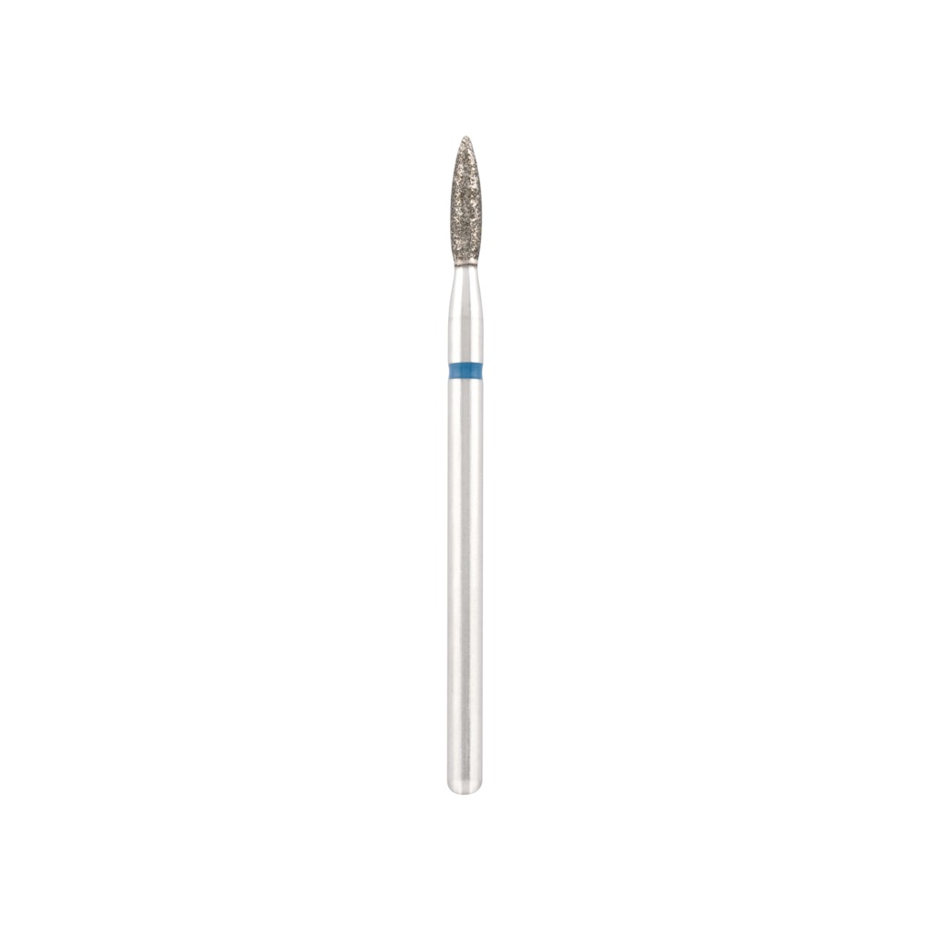Fresa de diamante Vladmiva Ø 2,1 - 8 mm, forma llama (azul)