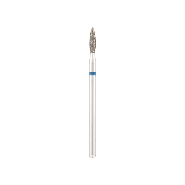 Fresa de diamante Vladmiva Ø 2,1 - 8 mm, forma llama (azul)