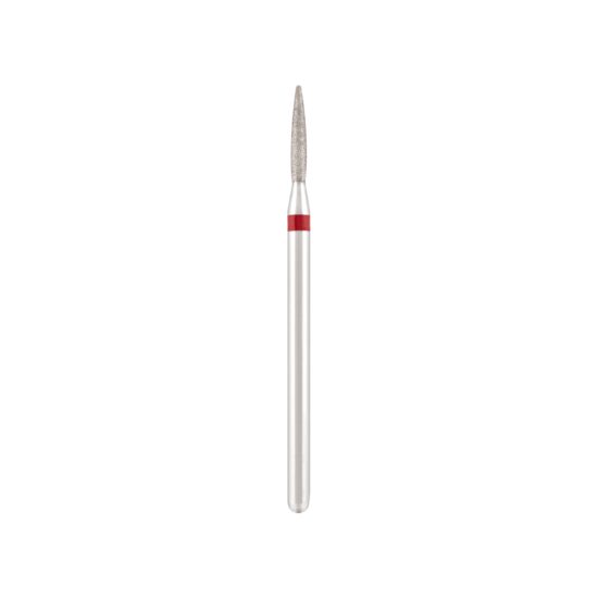 Fresa de diamante Vladmiva Ø 1,8 - 8 mm, forma llama, sin punta (roja)