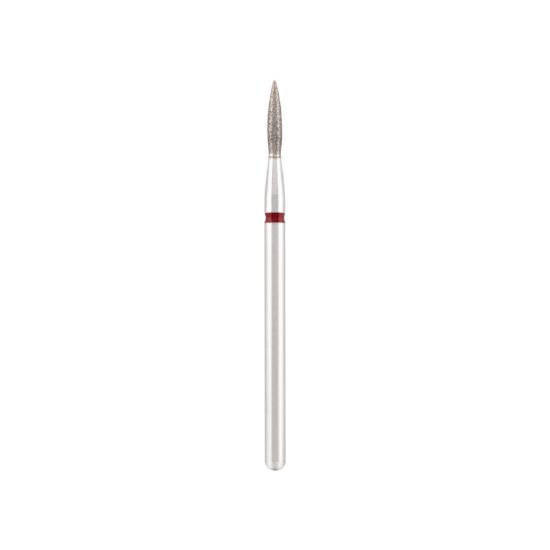 Fresa de diamante Vladmiva Ø 1,8 - 8 mm, forma llama (roja)