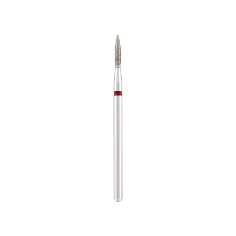 Fresa de diamante Vladmiva Ø 1,8 - 8 mm, forma llama (roja)