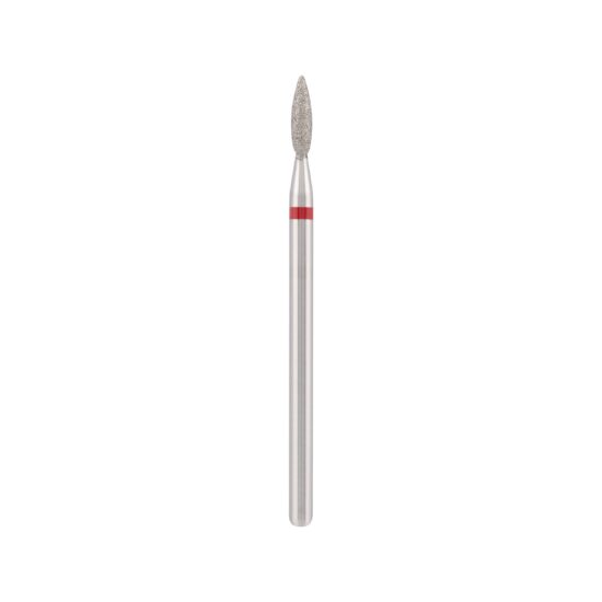 Fresa de diamante Vladmiva Ø 2,1 - 8 mm, forma llama, sin punta (roja)