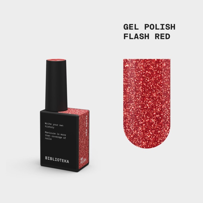 BIBLIOTEKA Esmalte Flash Red, 10 ml