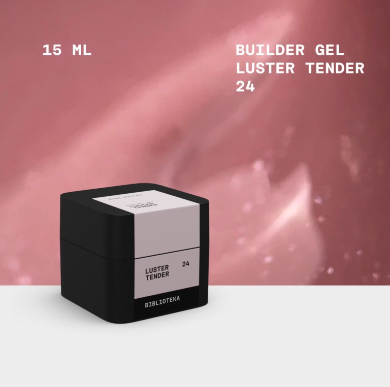 BIBLIOTEKA Builder Gel Nº 24 LUSTER Tender – Nude delicado con shimmer
