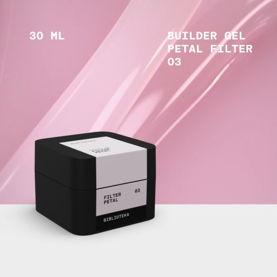 BIBLIOTEKA Builder Gel № 03 Petal FILTER – Soft Pink, 30 ml