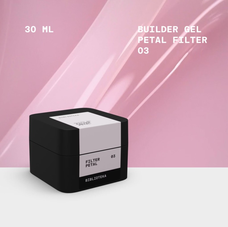 BIBLIOTEKA Builder Gel № 03 Petal FILTER – Soft Pink, 30 ml