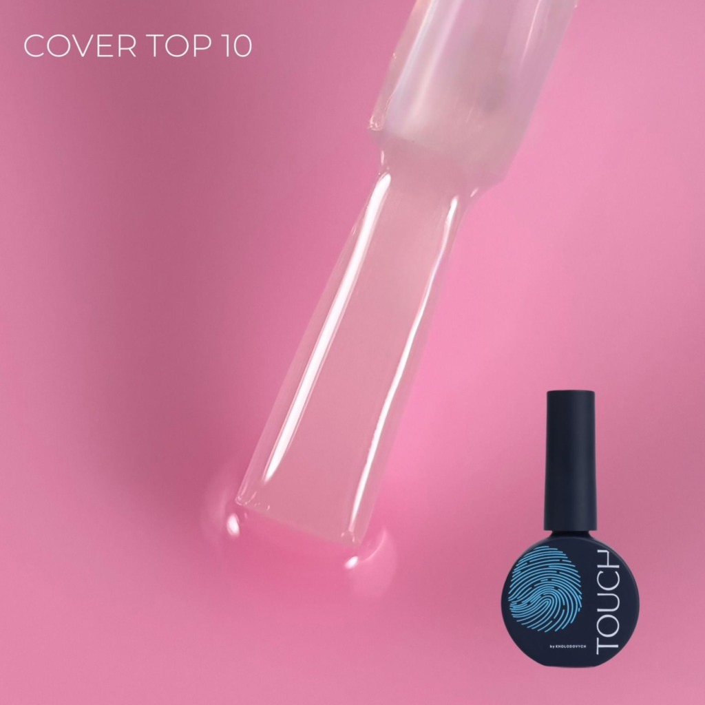 Top coat con color TOUCH Cover Top Milky pink (n.º 10) – 13 ml