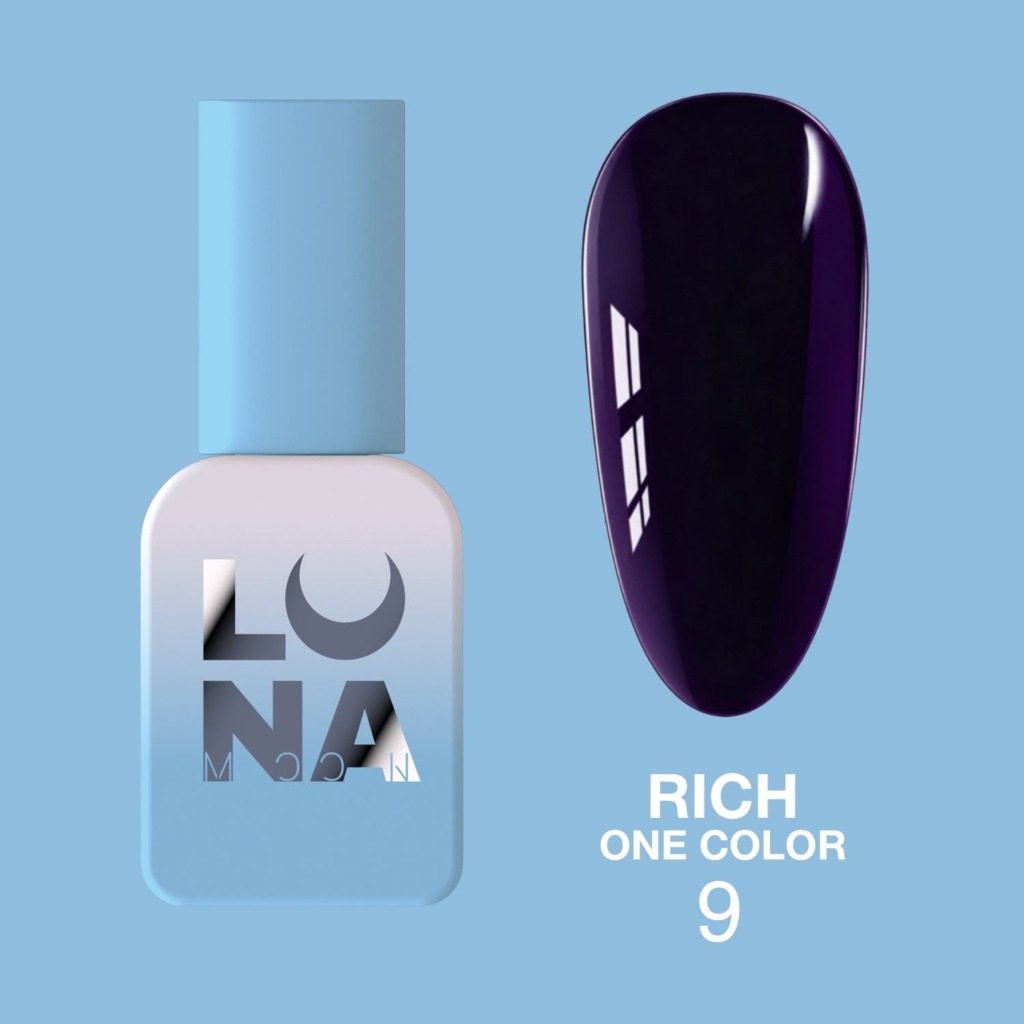 Esmalte Luna Moon en tono morado oscuro brillante