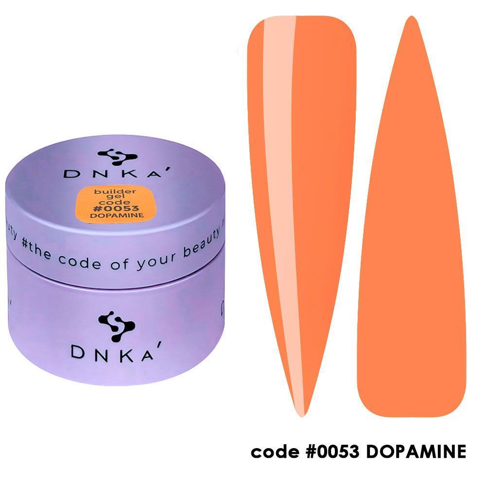 Gel constructor naranja DNKA Dopamine con muestras de color