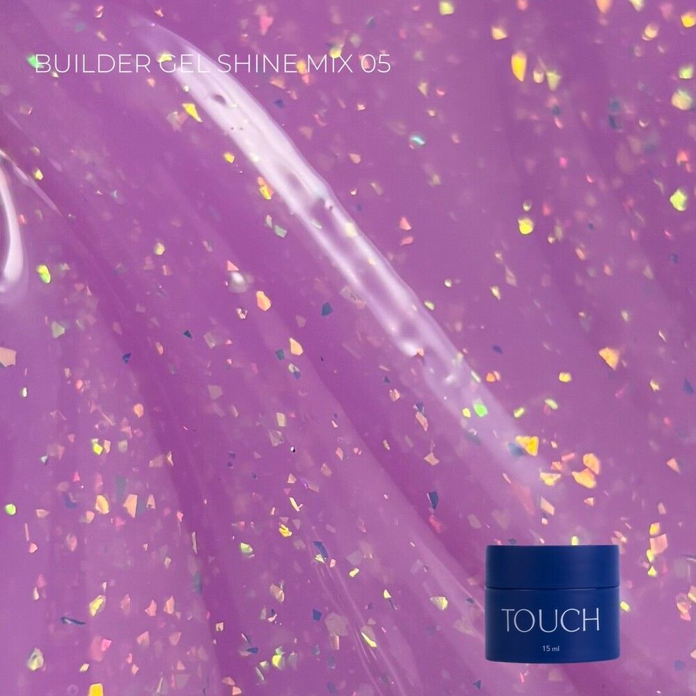 Gel constructor lila con confeti brillante TOUCH